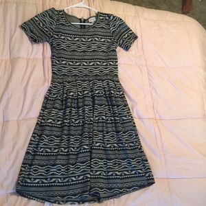 Lularoe black and white dress